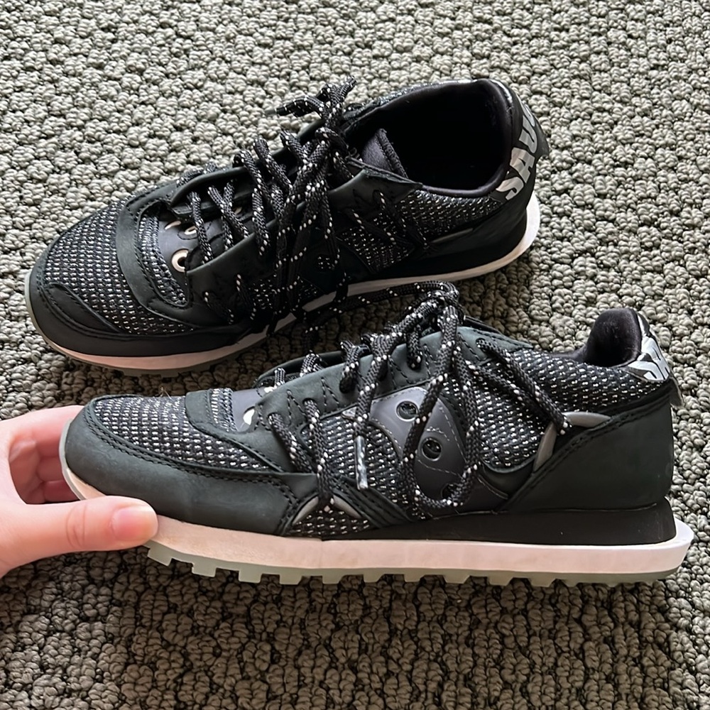 Saucony Black Reflective Patterned Jazz DST Unisex Sneakers - Picture 3 of 7